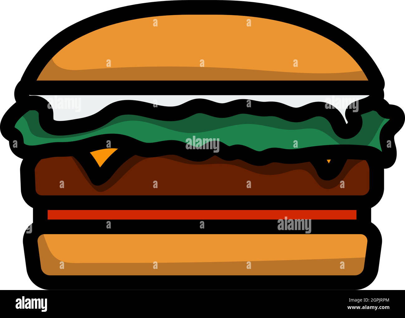Icon Of Hamburger Stock Vector