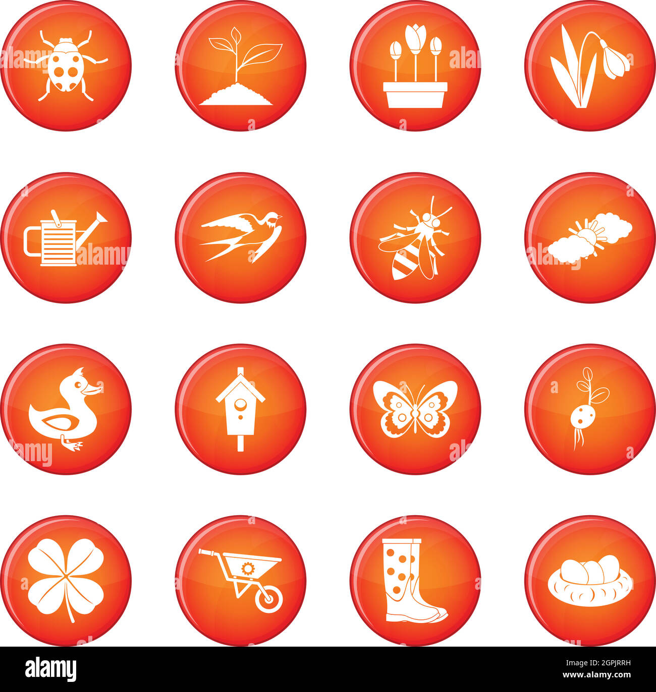 Spring icons vector set Stock Vector Image & Art - Alamy