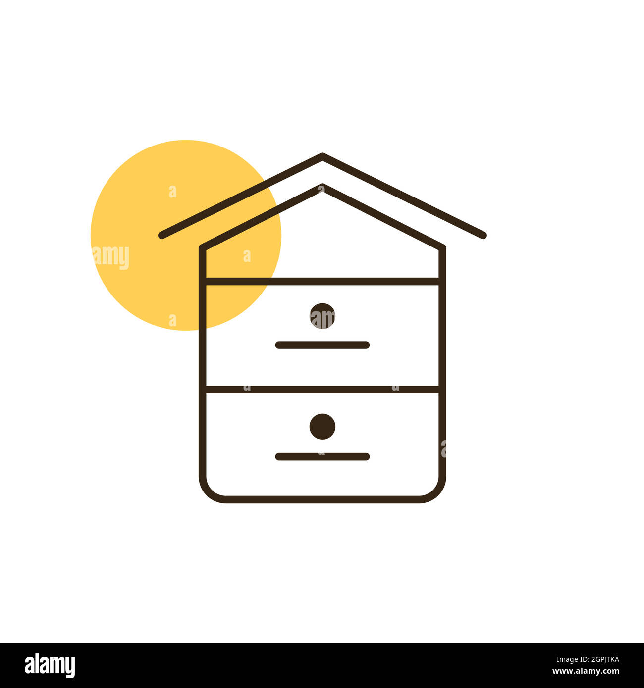 Beehive vector flat icon. Farm animal sign Stock Vector