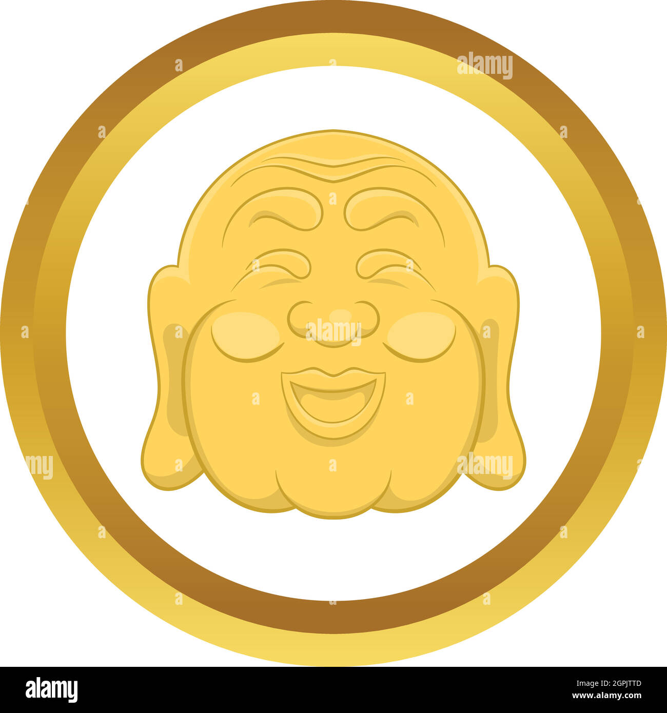 Budha head vector icon Stock Vector