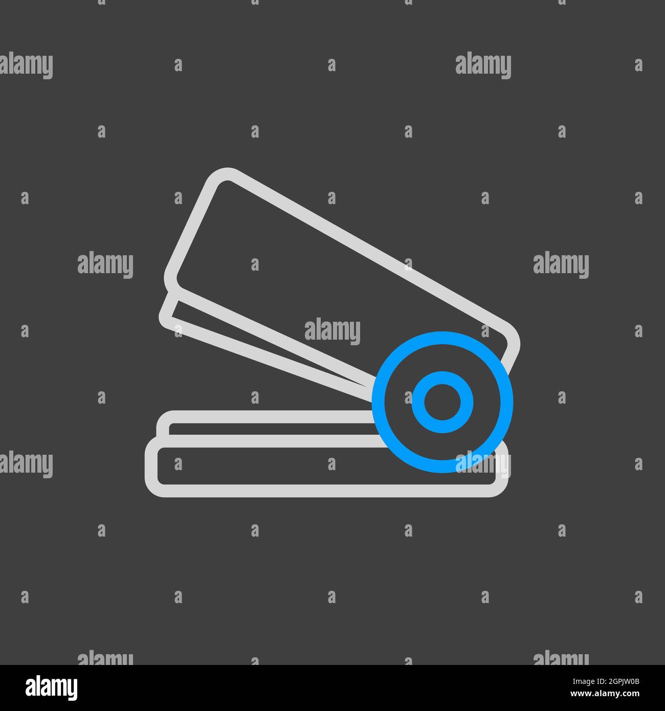 Stapler vector icon isolated on the white Stock Vector
