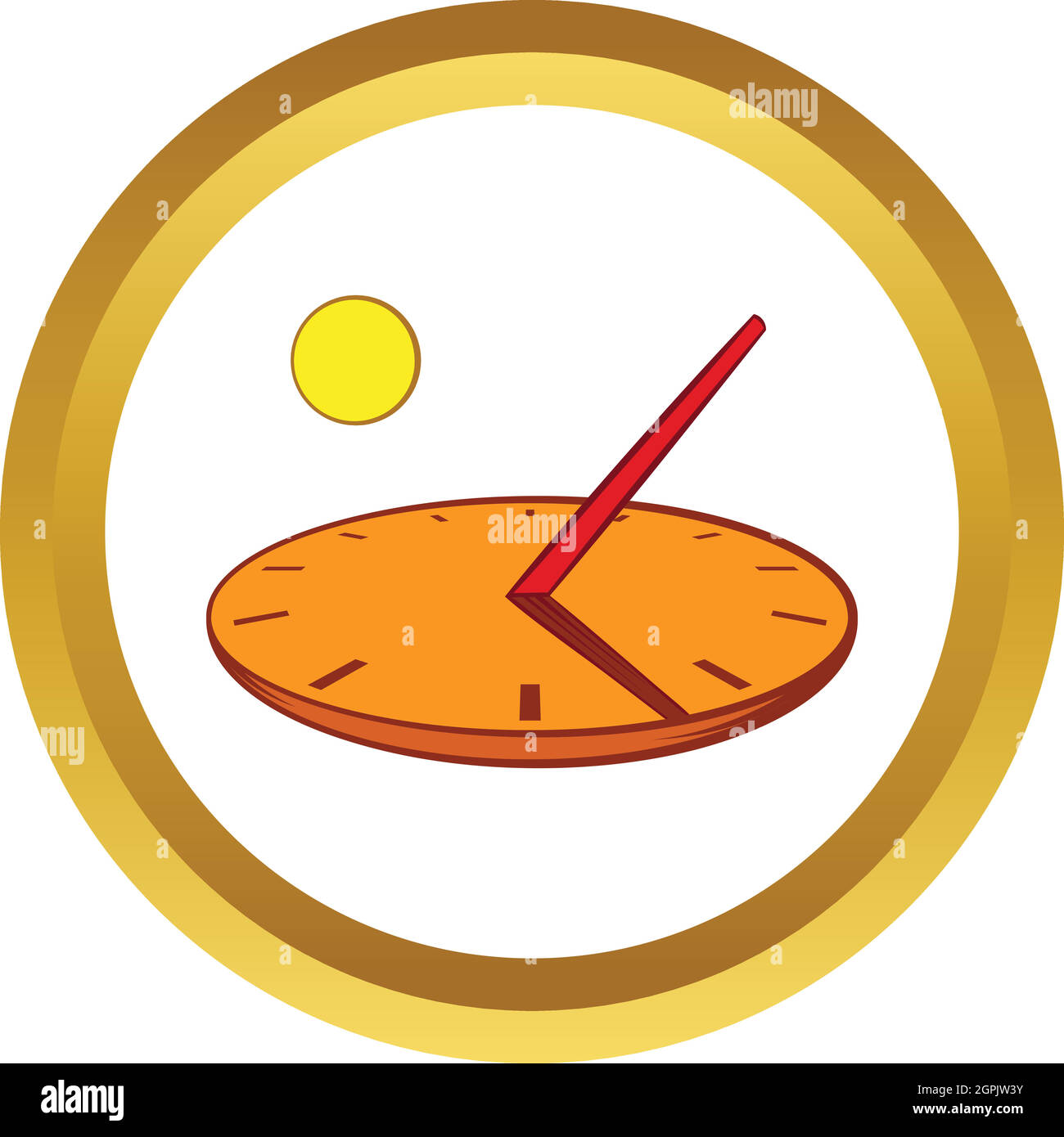 Sundial vector icon, cartoon style Stock Vector Image & Art Alamy