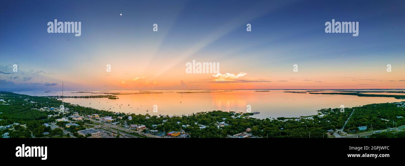 Sunrise over Key Largo Florida Stock Photo