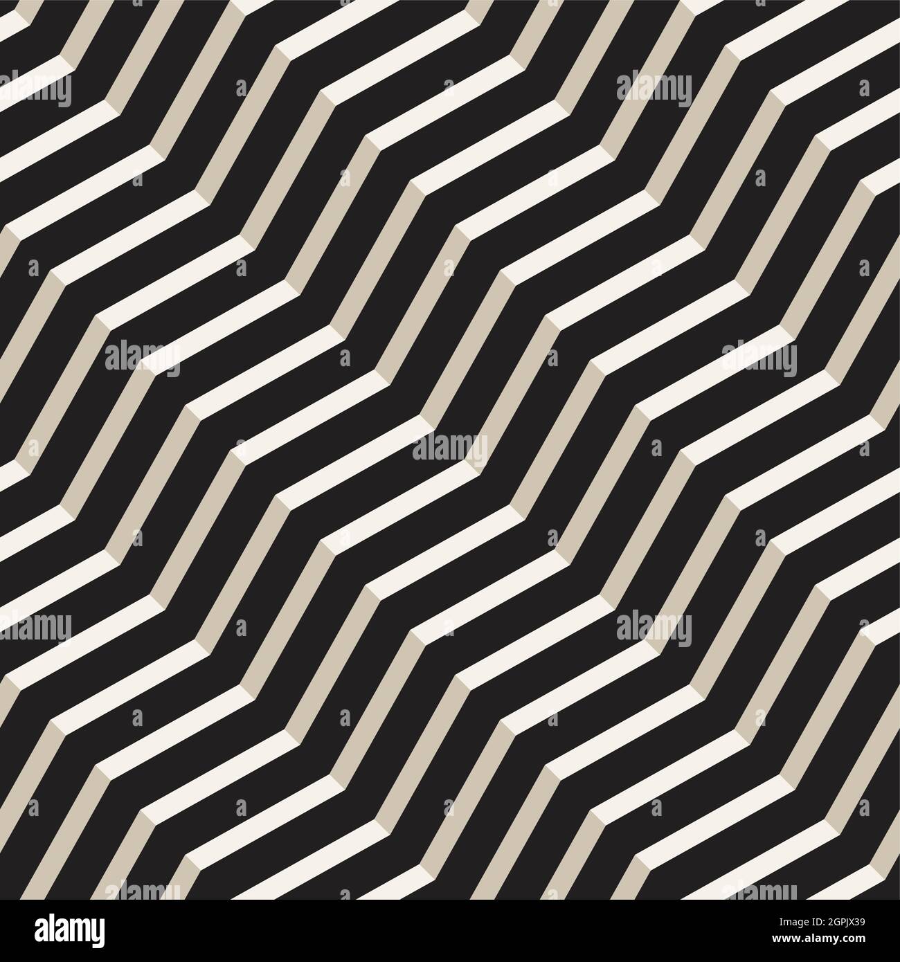 Pattern Seamless Design White And Black Geometric Vector Stock Vector