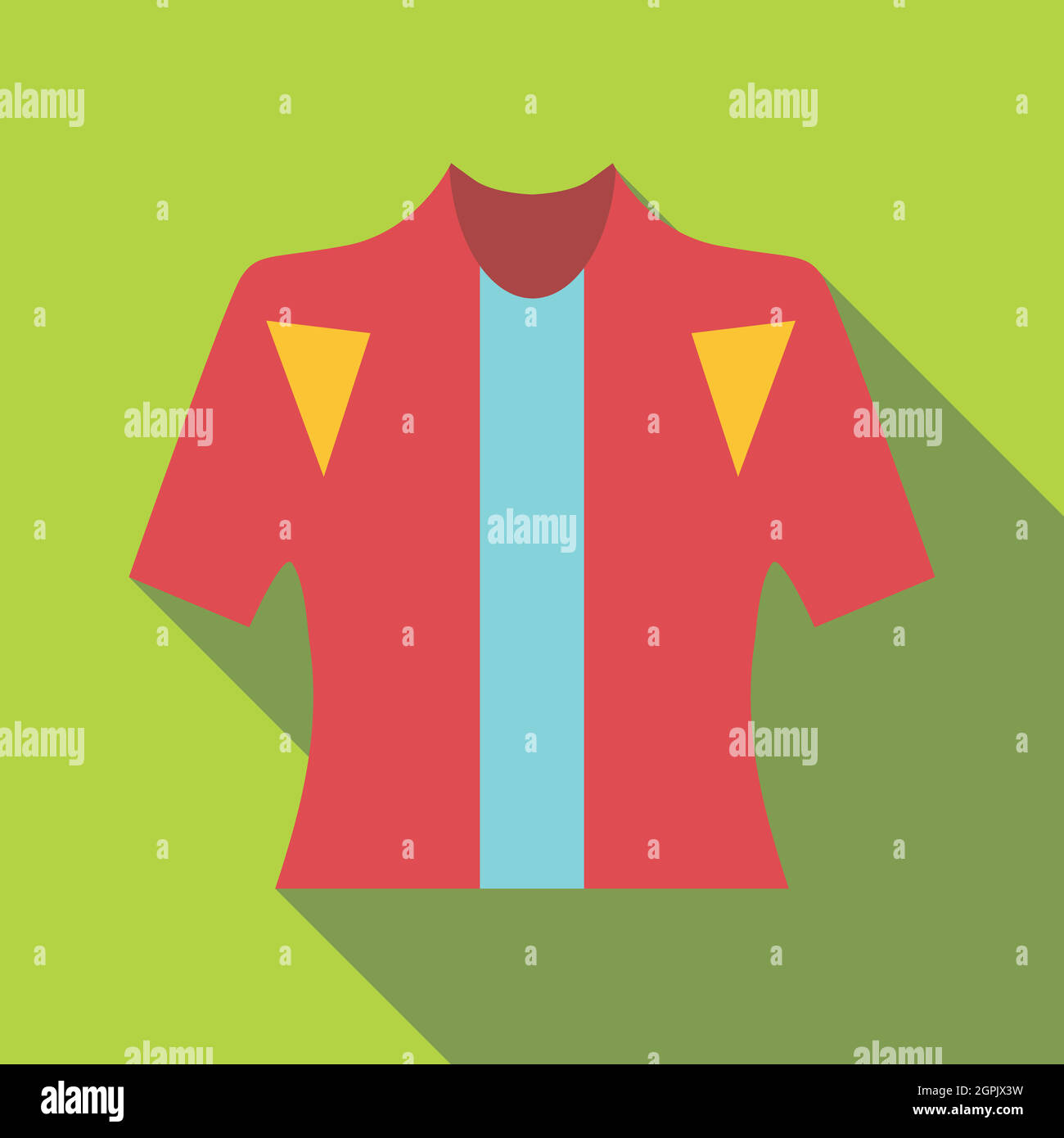 T-shirt for cyclists icon, flat style Stock Vector