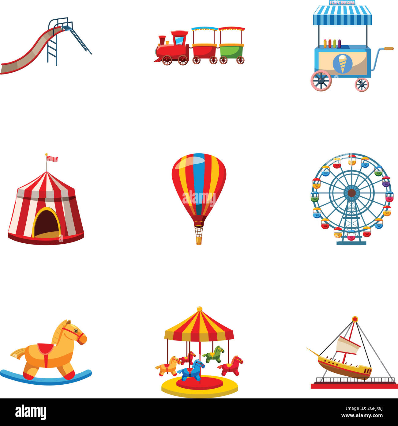 Children play on rocking Stock Vector Images - Alamy