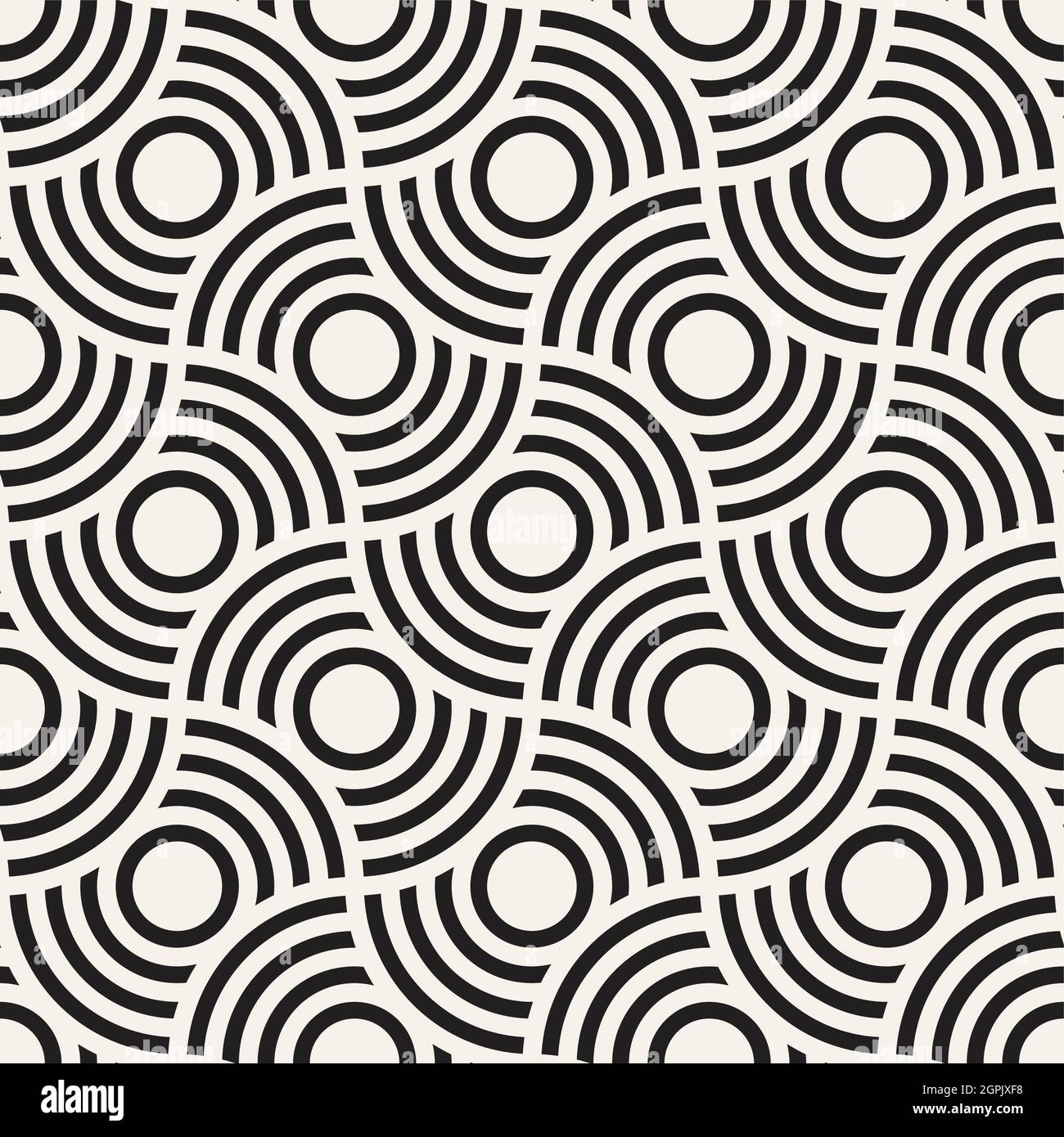 Pattern Seamless Design White And Black Geometric Vector Stock Vector