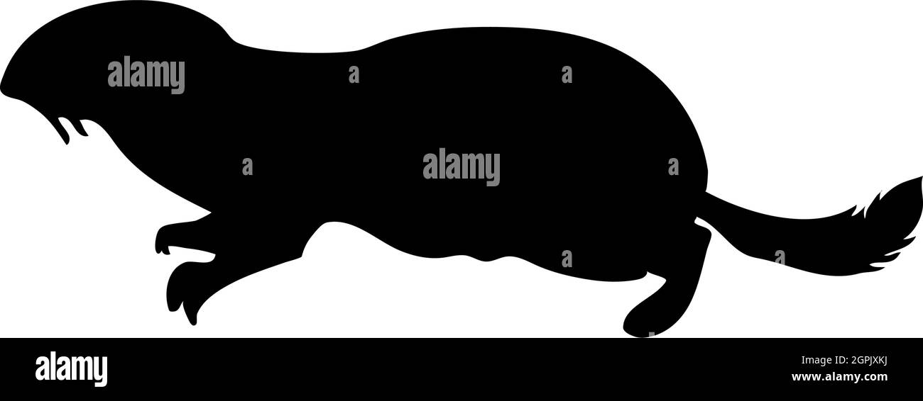 Speckled Gopher Silhouette Stock Vector