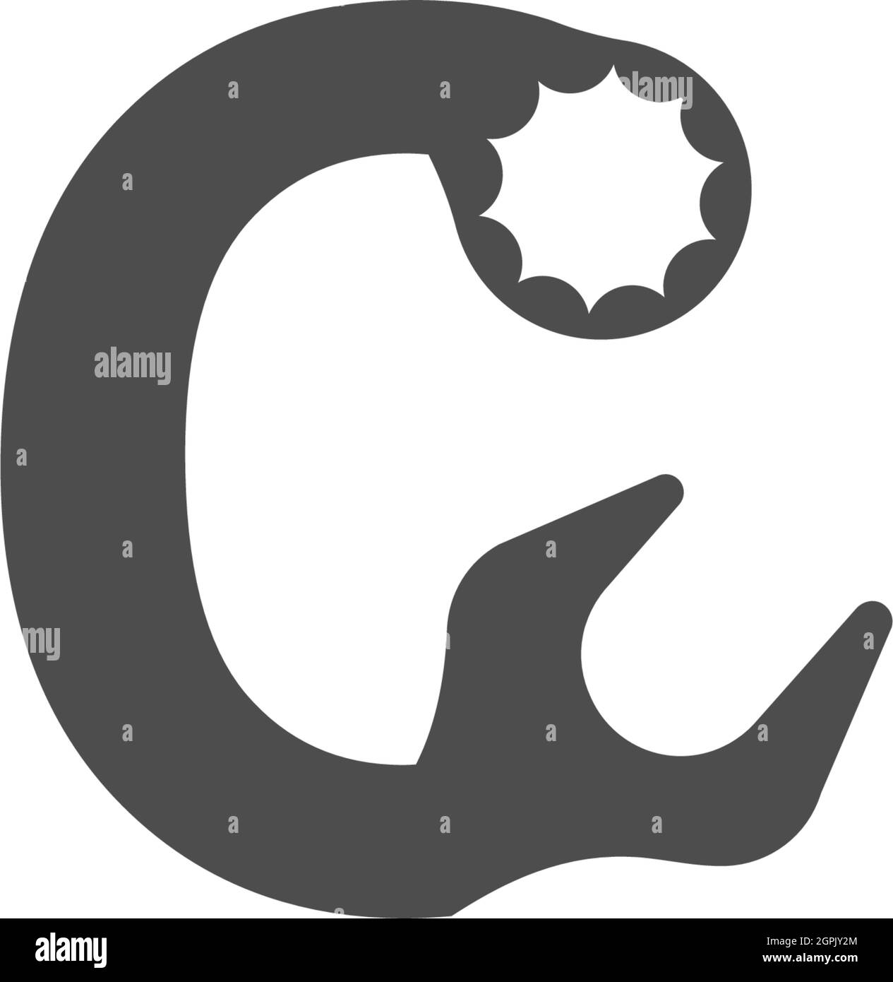 Letter C logo icon with wrench design vector Stock Vector