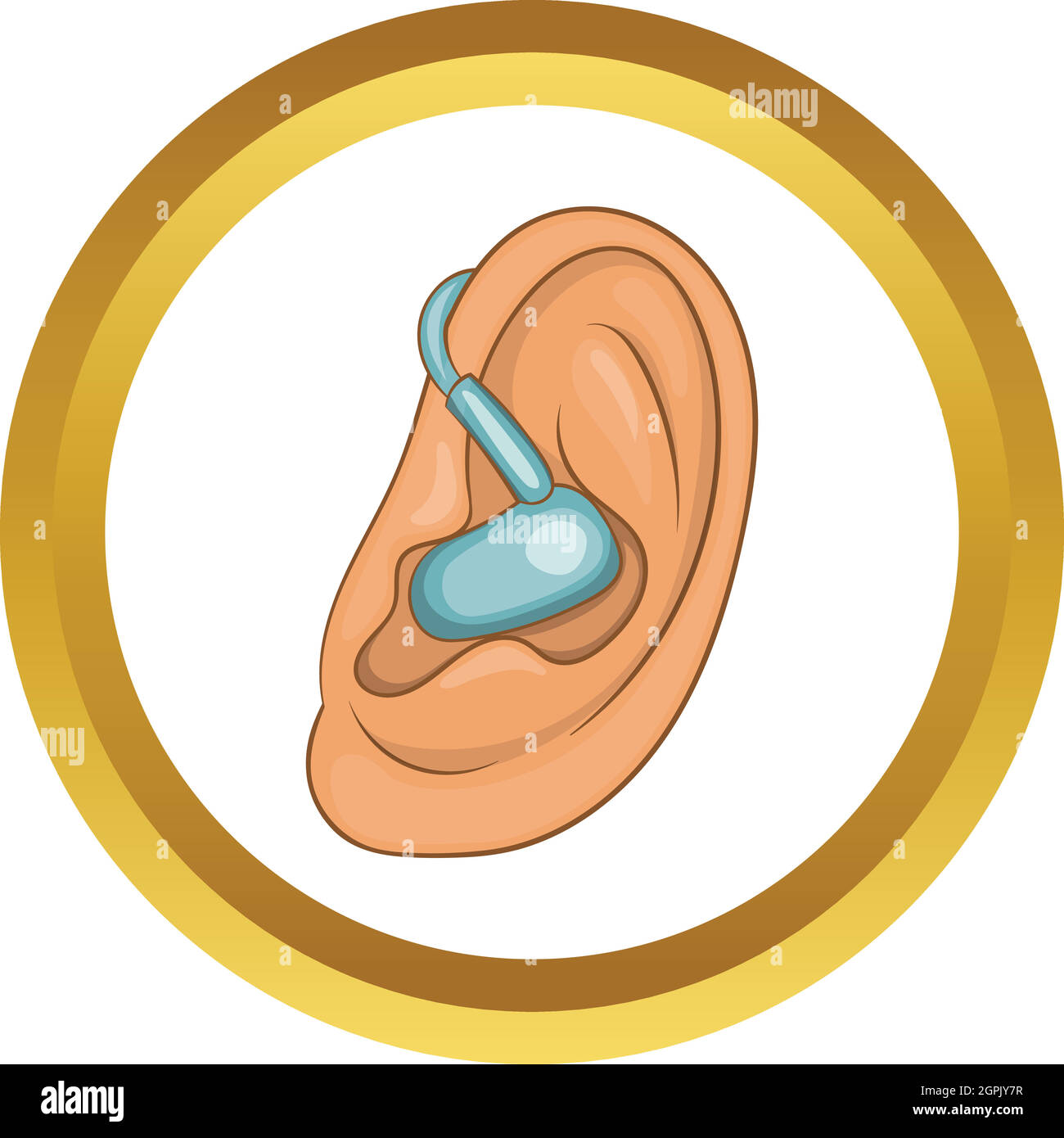 Hearing ear vector icon Stock Vector