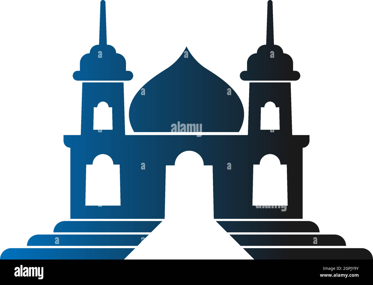 Islamic logo, Mosque icon design vector template Stock Vector