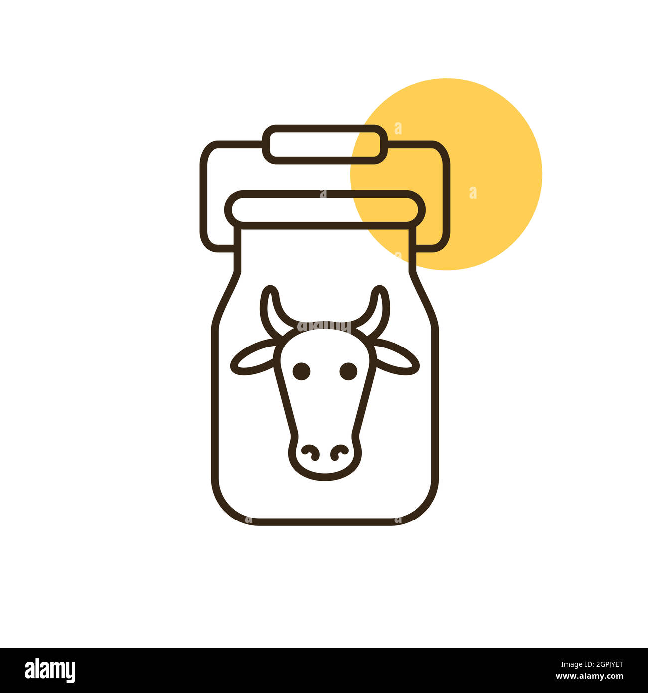 Can container for milk vector flat icon Stock Vector