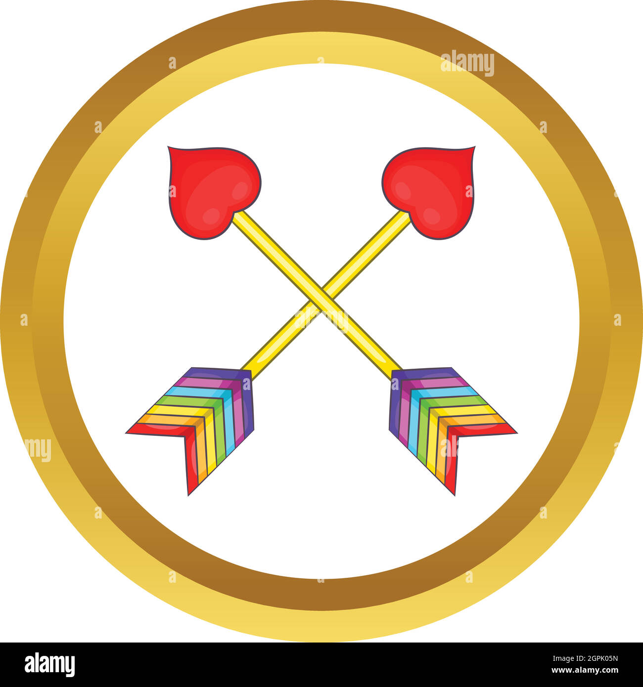 Two arrows LGBT vector icon Stock Vector