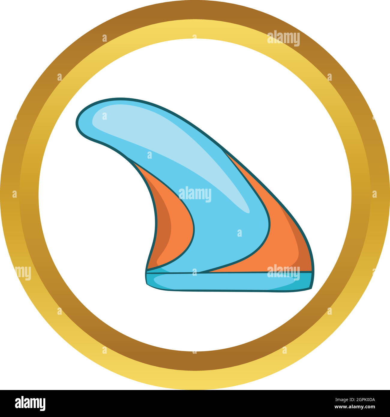 Surfing fin vector icon Stock Vector Image & Art Alamy