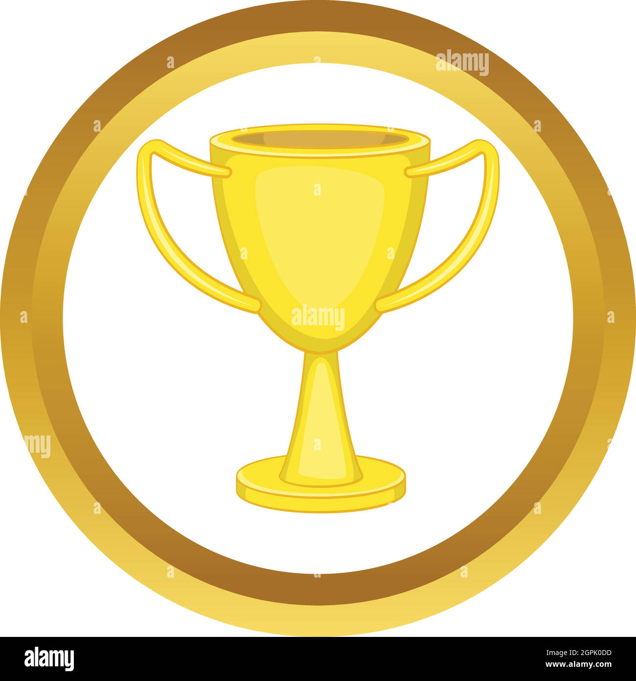 Golden trophy cup vector icon Stock Vector Image & Art - Alamy