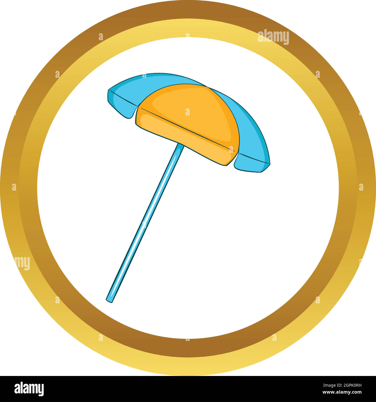 Sun umbrella vector icon Stock Vector