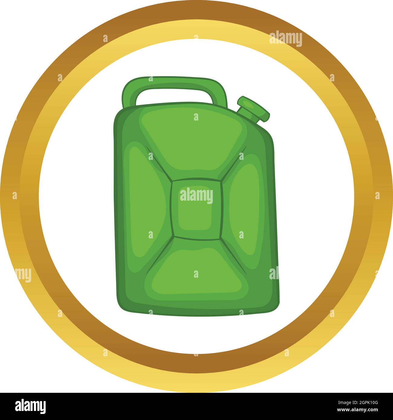 Green fuel canister vector icon Stock Vector