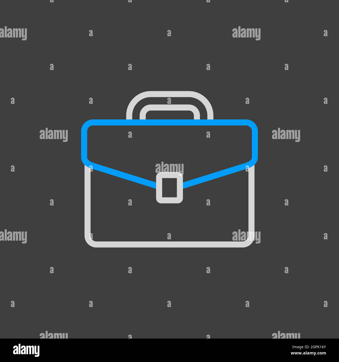 Briefcase vector icon isolated on the white Stock Vector