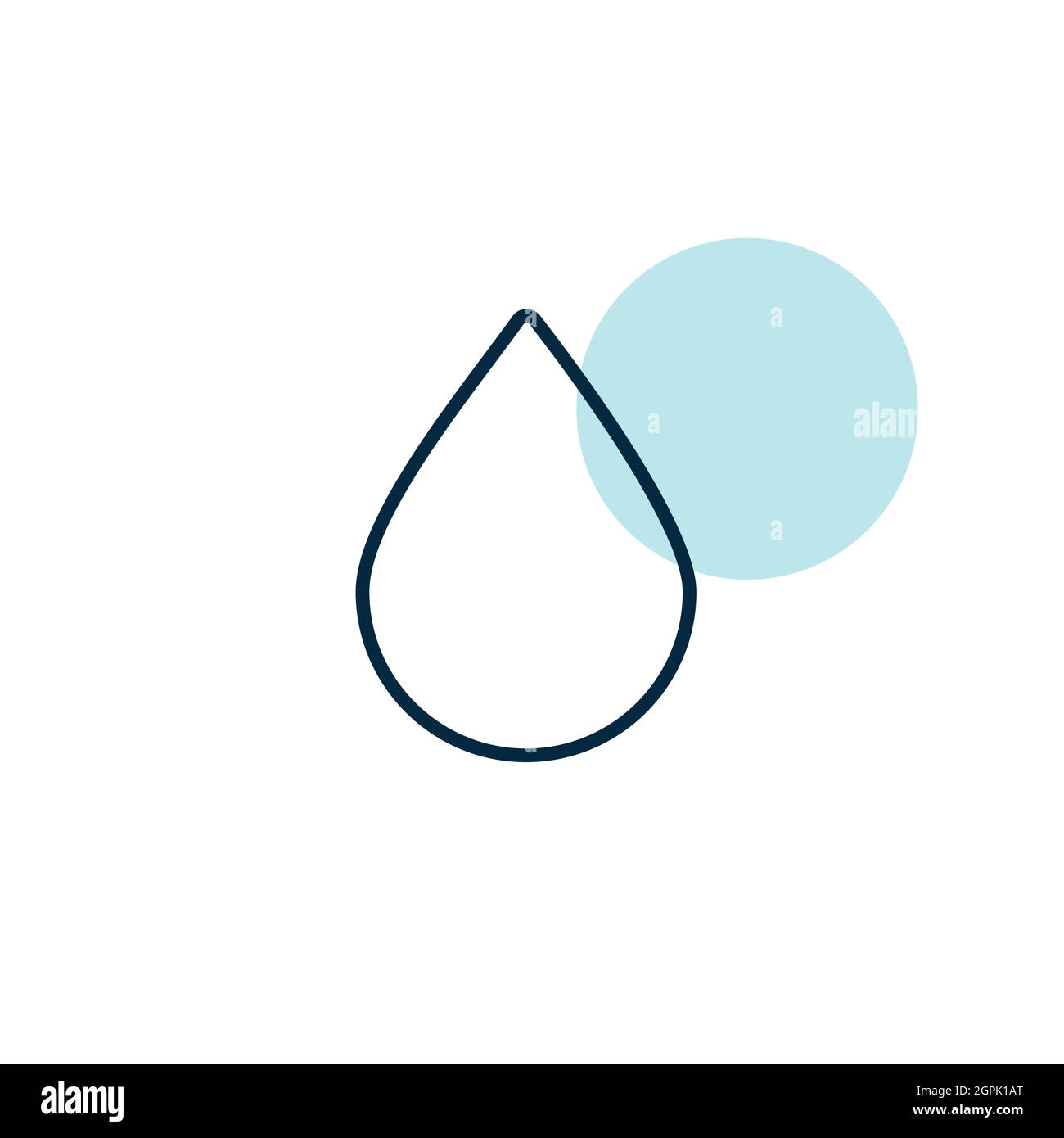 Drop water vector isolated flat icon. Weather sign Stock Vector