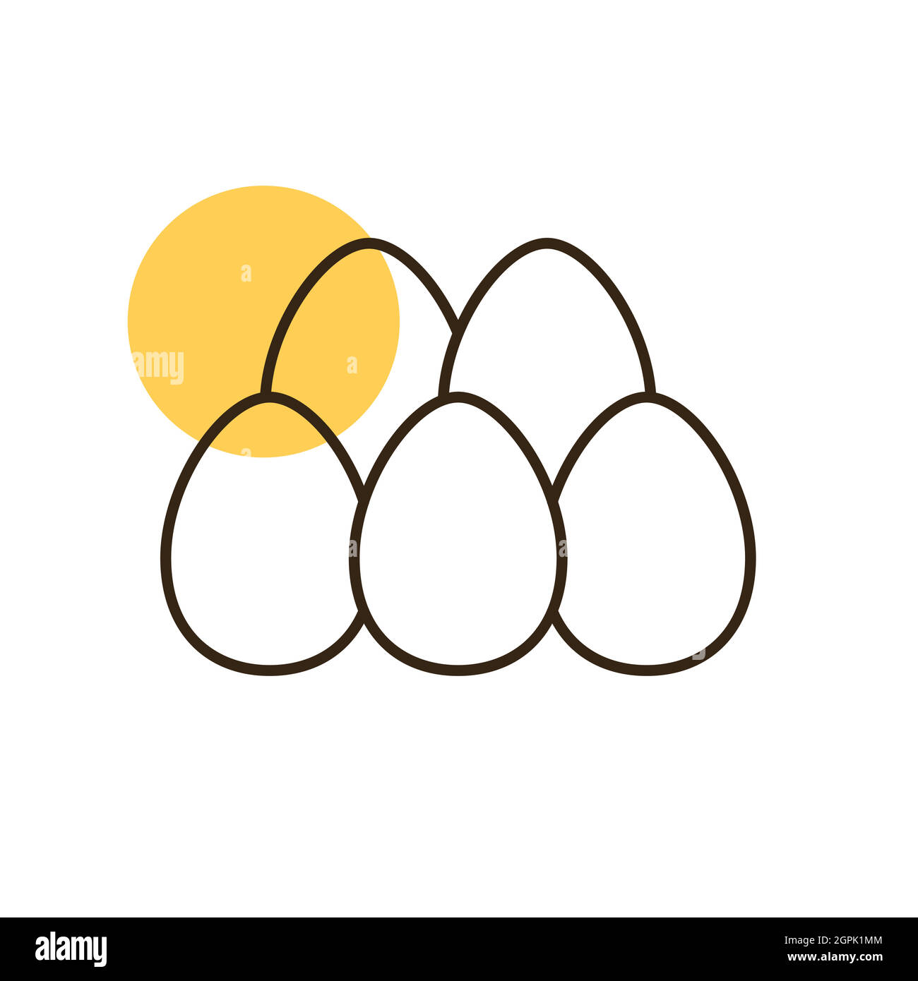 Chicken eggs vector flat icon. Farm animal sign Stock Vector
