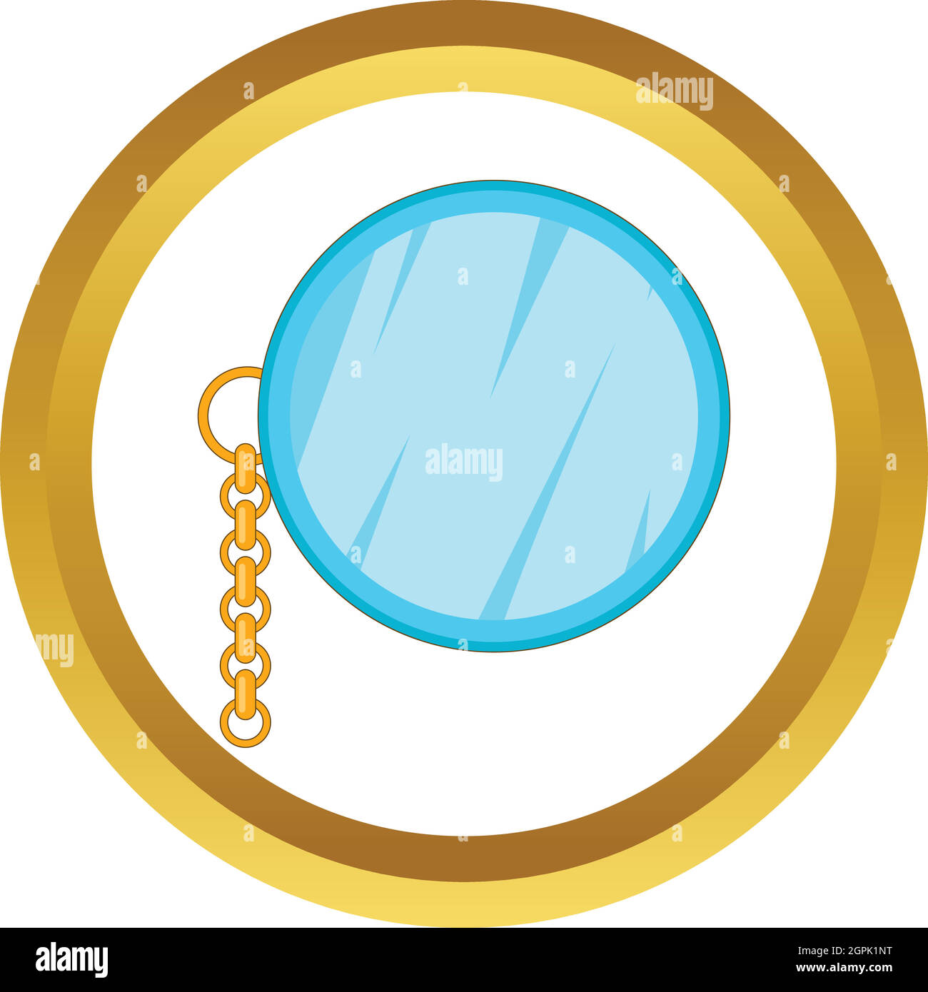 Monocle with stick vector icon Stock Vector