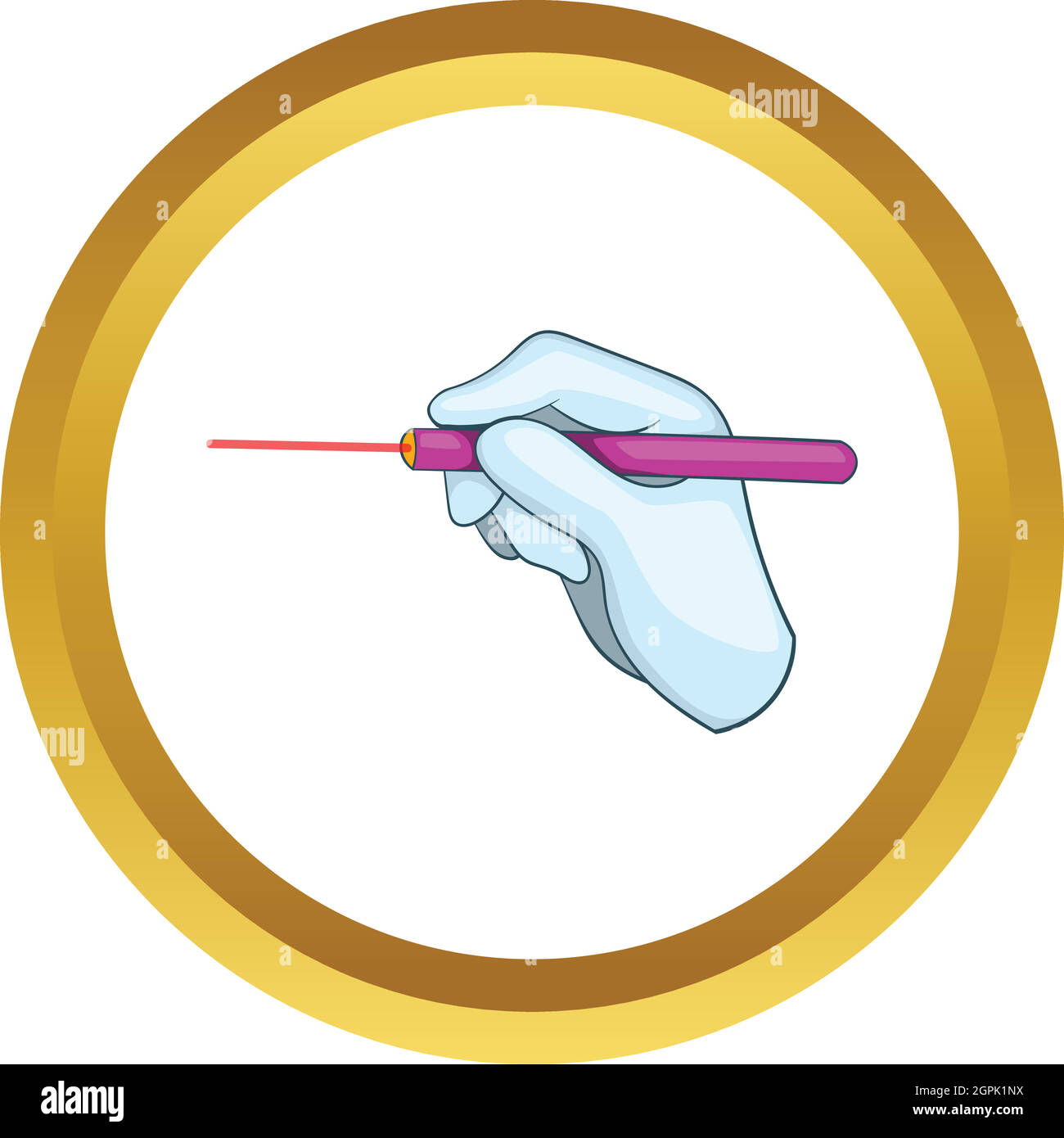 Laser eye surgery procedure vector icon Stock Vector