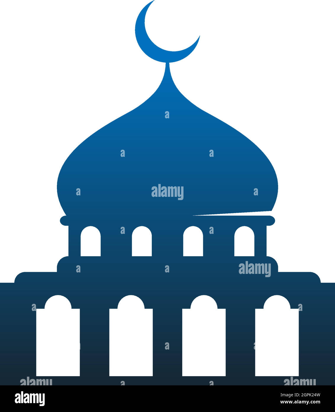 Islamic logo, Mosque icon design vector template Stock Vector