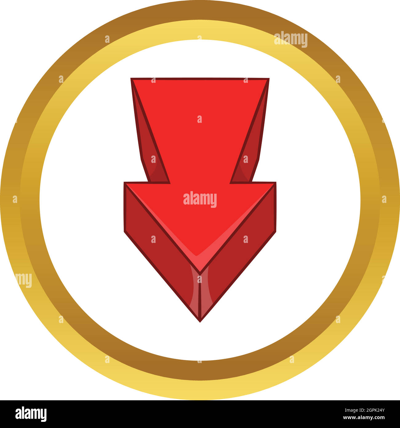 Red arrow vector icon Stock Vector