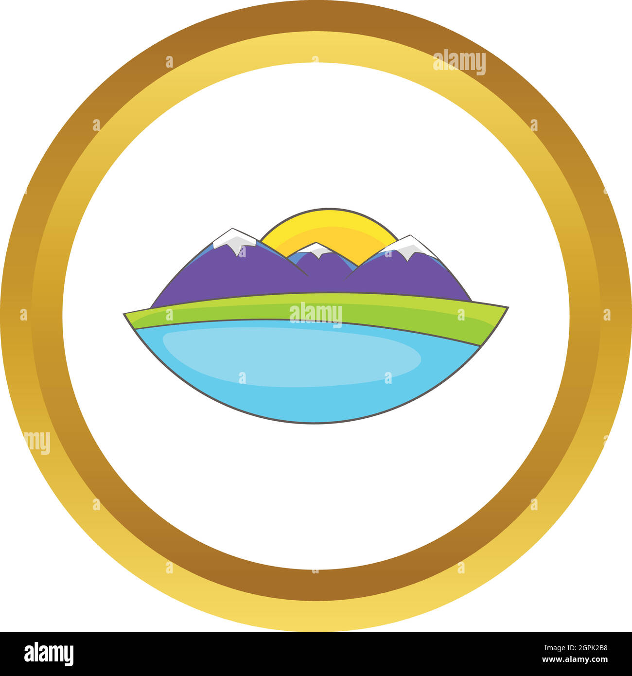 Mountain landscape vector icon Stock Vector Image & Art - Alamy