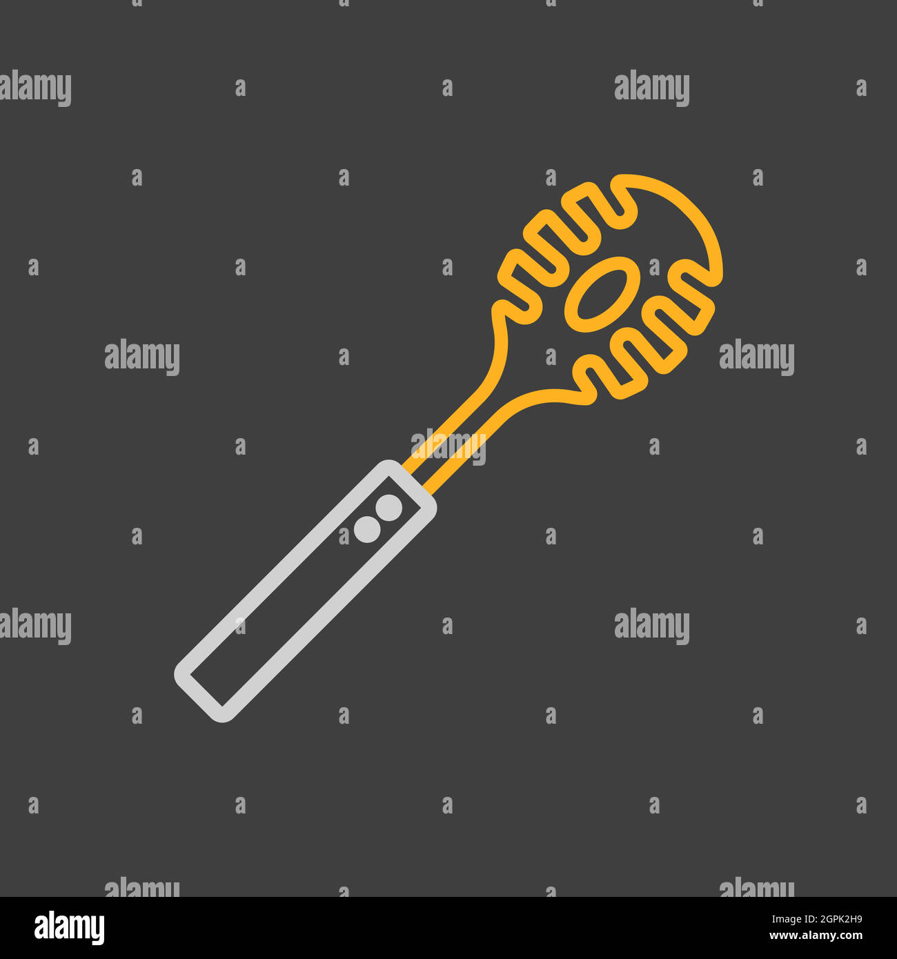Kitchenware spaghetti spoon vector icon Stock Vector