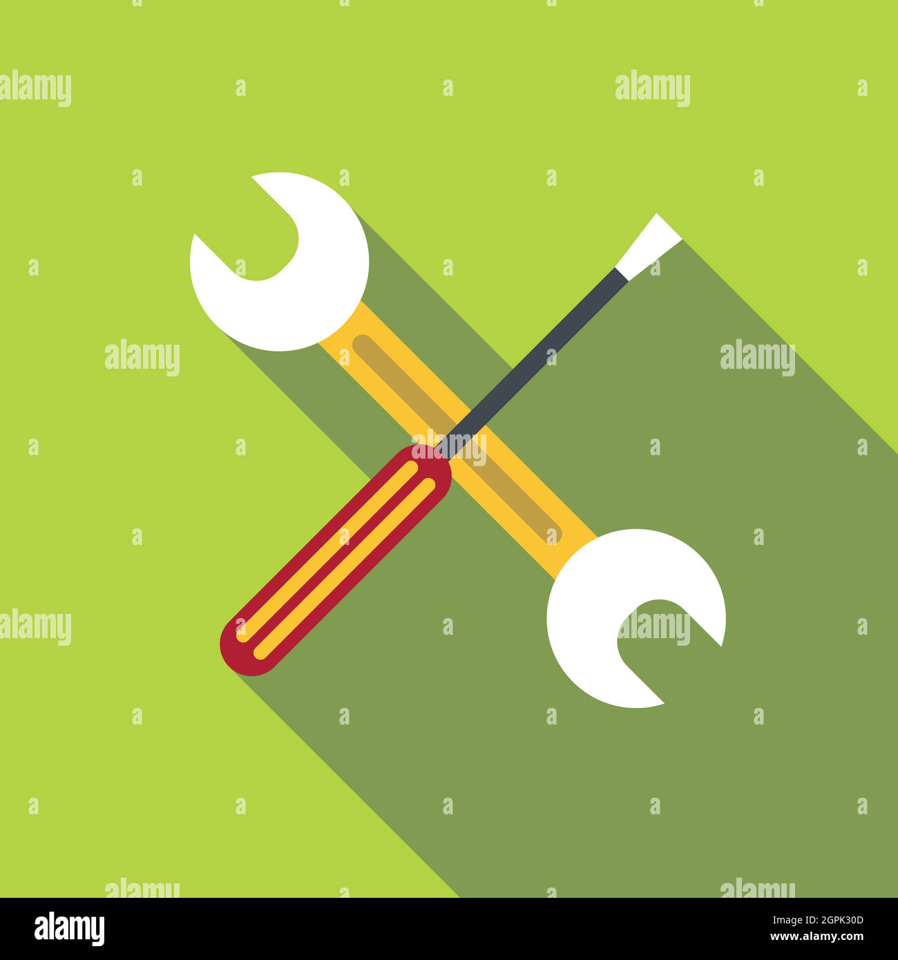 Screwdriver and wrench icon, flat style Stock Vector Image & Art Alamy