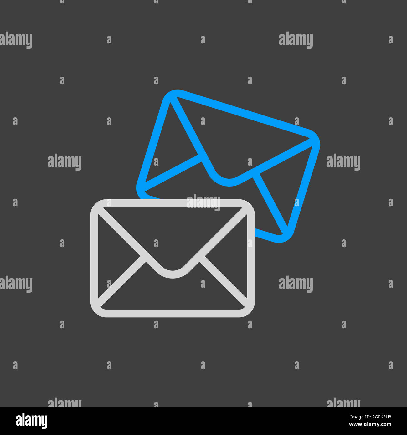 Mail vector icon isolated on the white Stock Vector