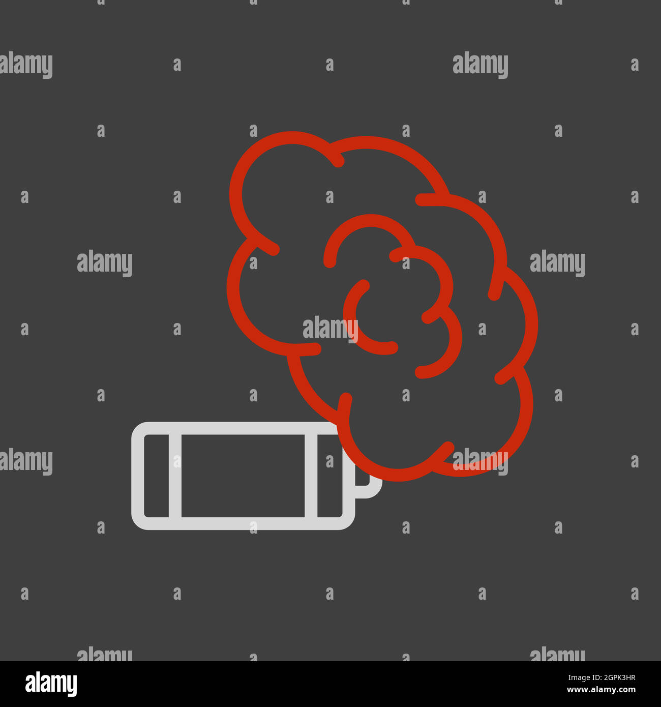 Smoke grenade vector flat icon. Protest, strike Stock Vector