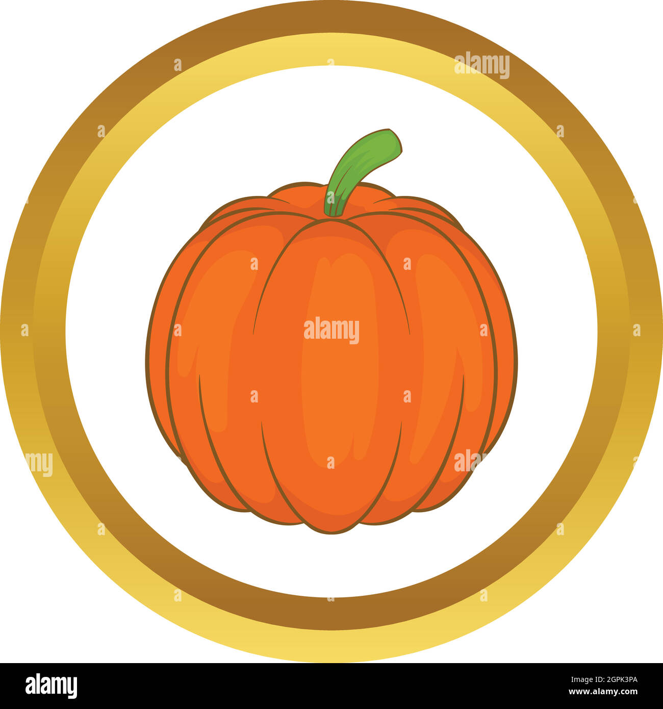 Green pumpkin icon illustration Stock Vector Images - Alamy