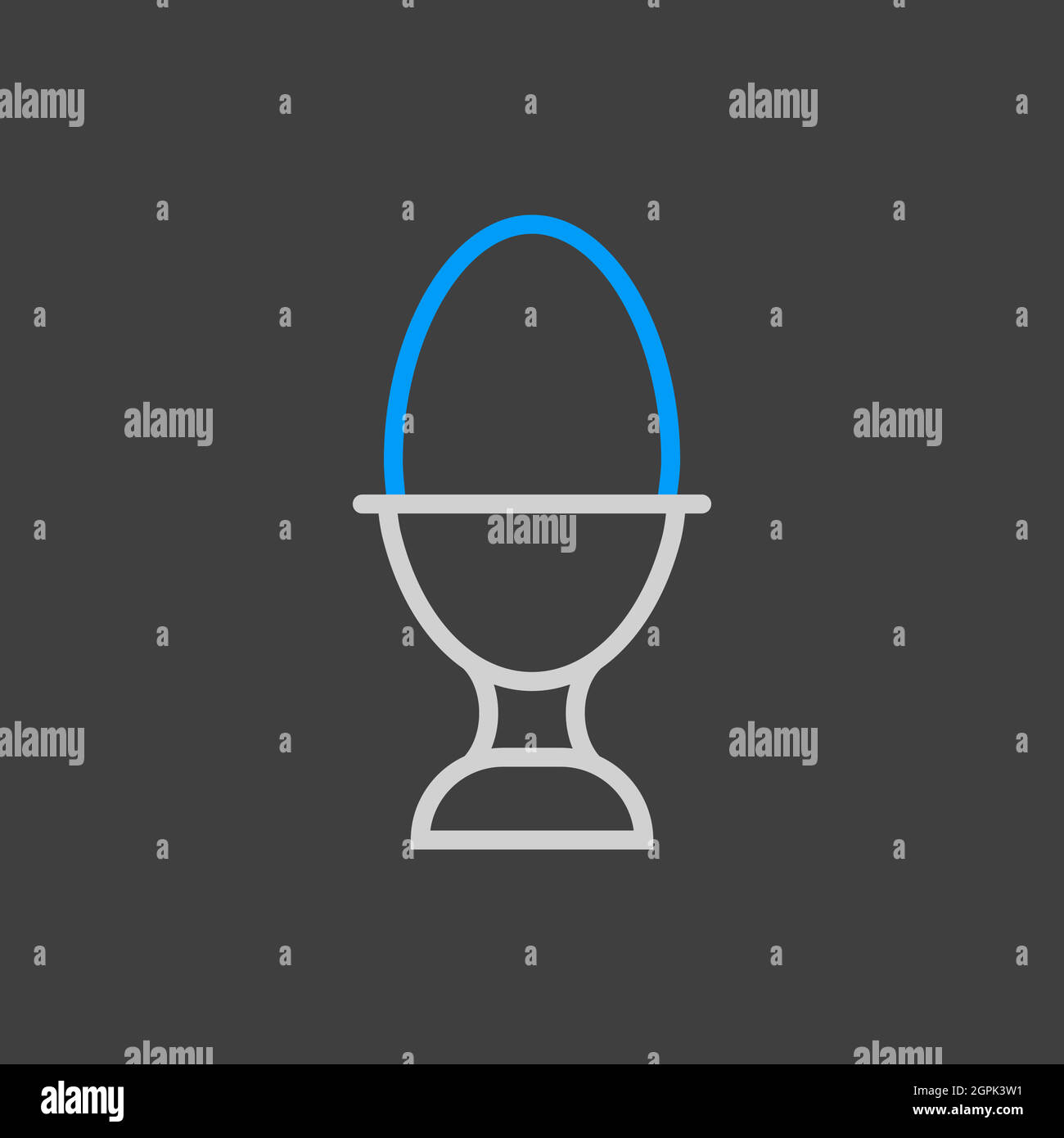 Soft boiled egg in an egg cup vector icon Stock Vector