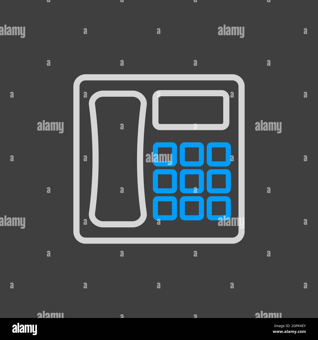 Phone vector icon isolated on the white Stock Vector