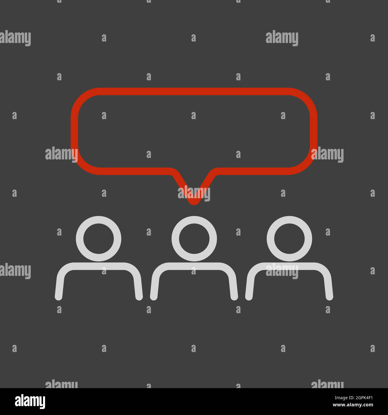 Crowd of people with text bubbles vector icon Stock Vector
