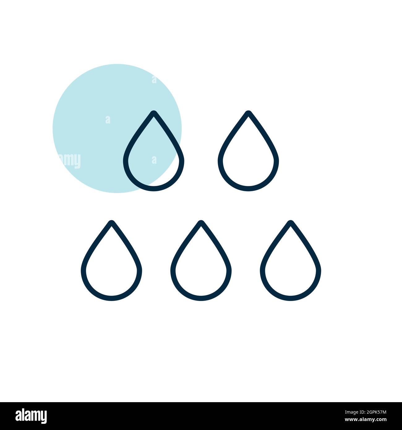 Drop water vector isolated flat icon. Weather sign Stock Vector