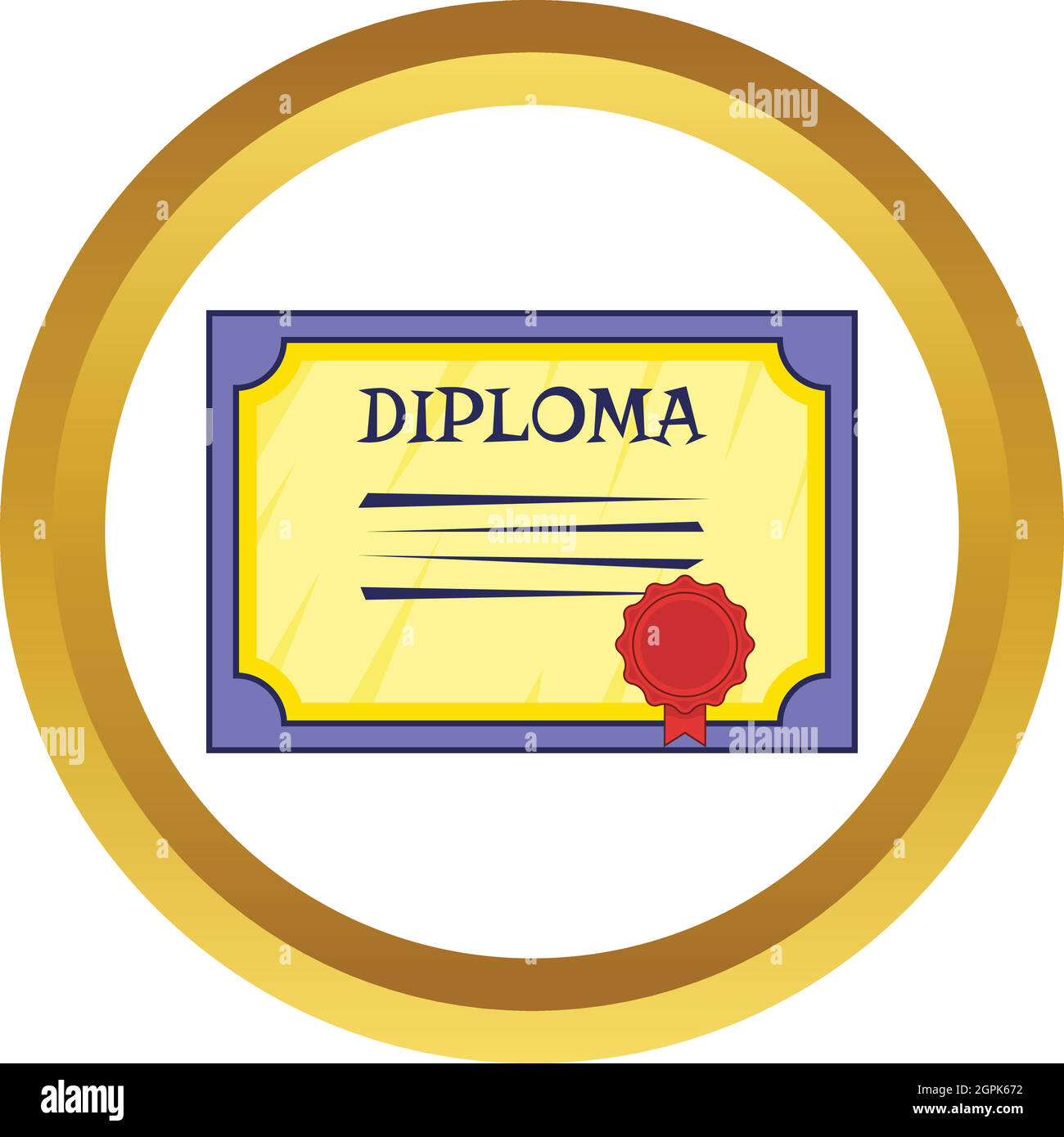 Diploma vector icon Stock Vector