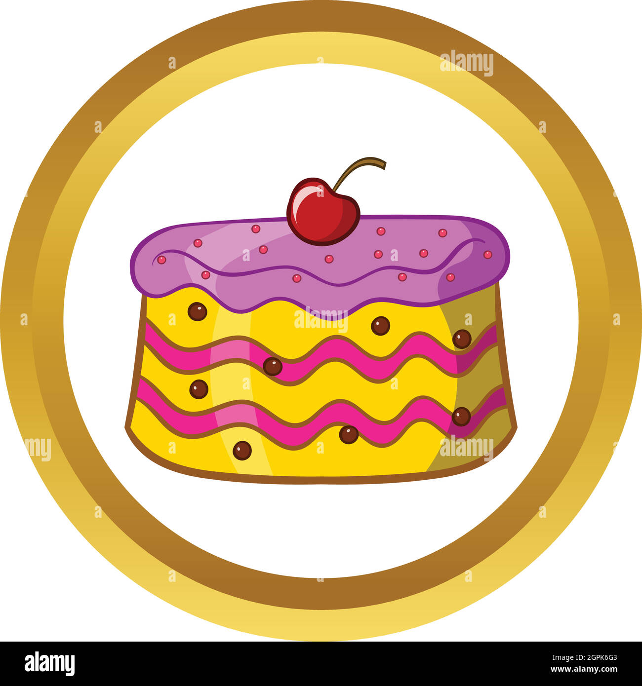 Cake vector icon, cartoon style Stock Vector Image & Art Alamy