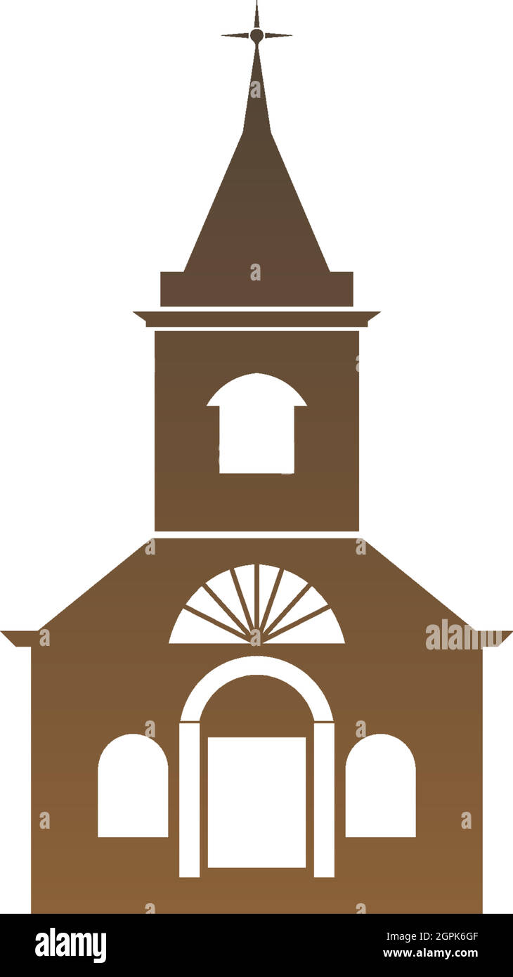 Chruch icon logo sign vector design illustration Stock Vector