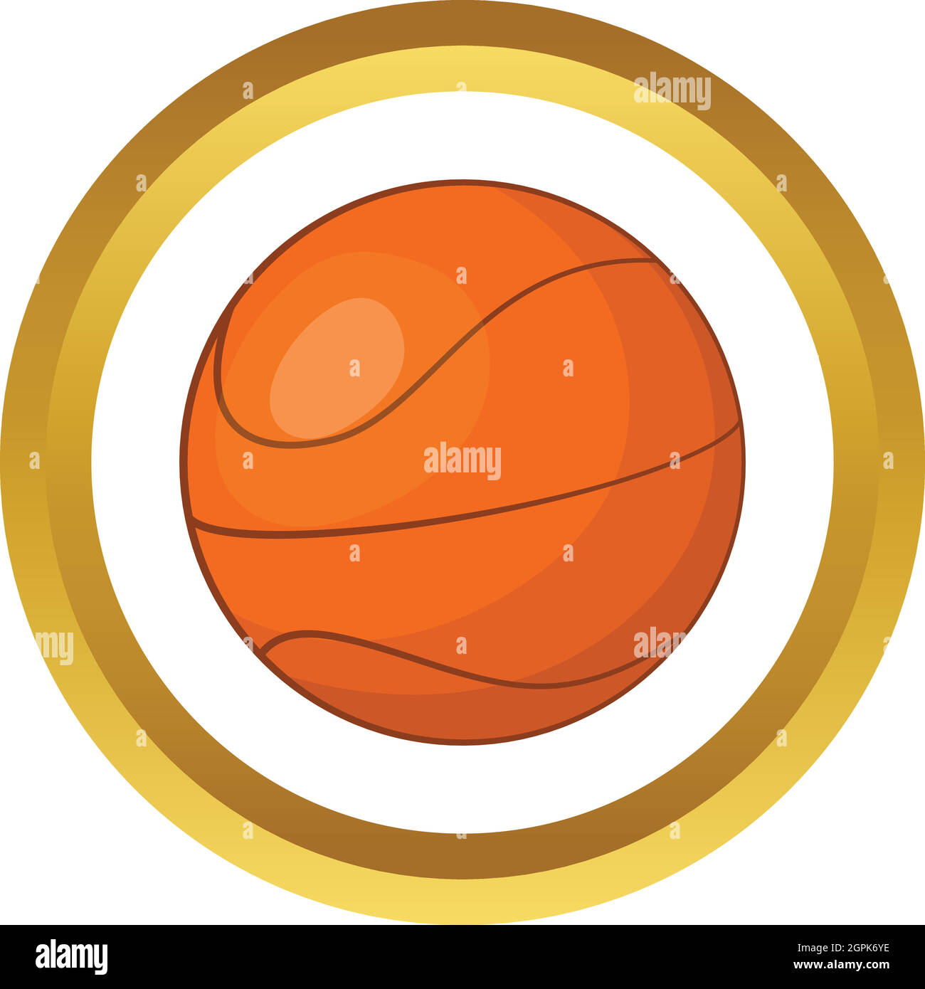 Basketball team circle seal logo design with basket ball and ring  illustration Stock Vector