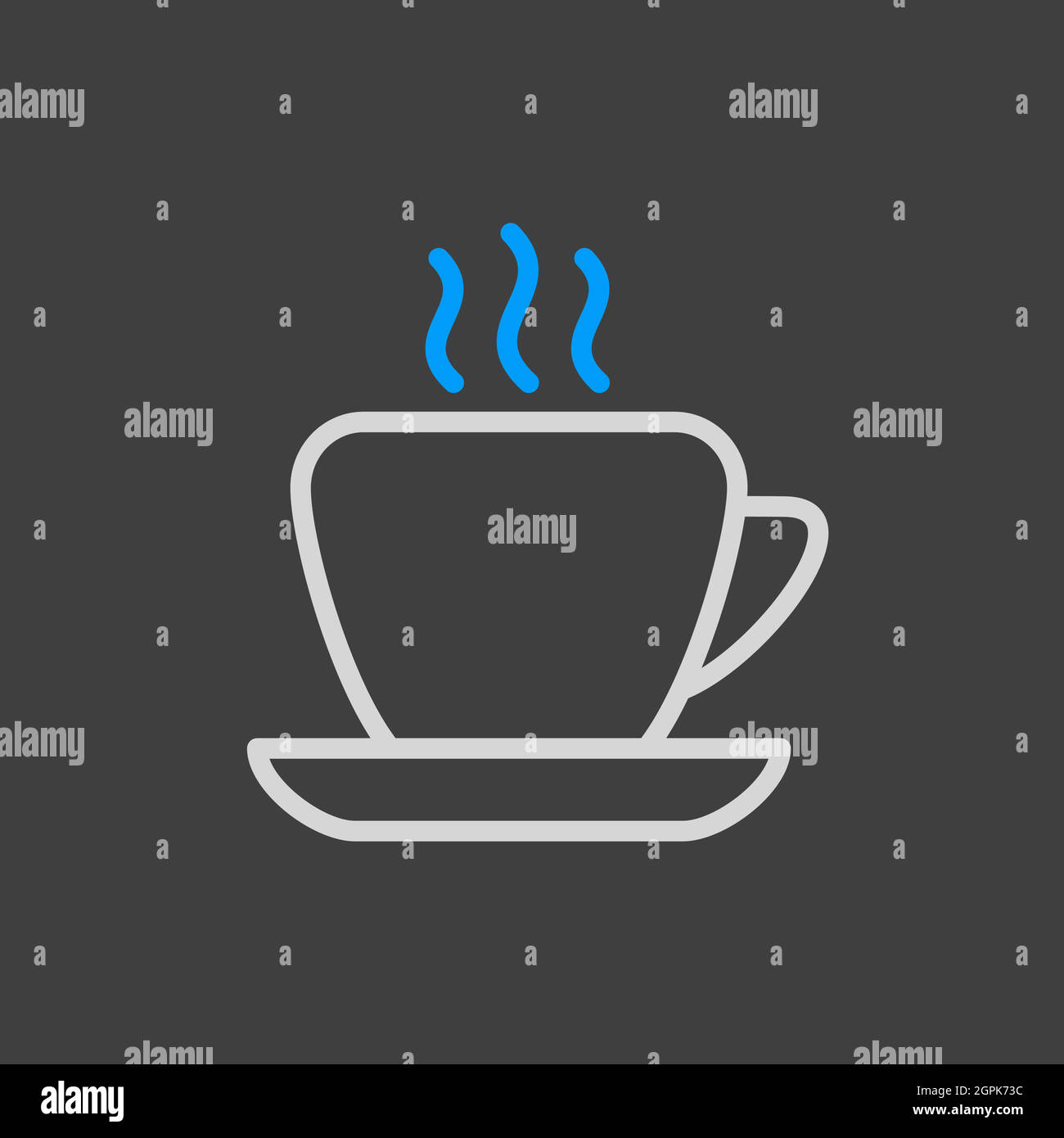 Coffee cup vector icon isolated on the white Stock Vector