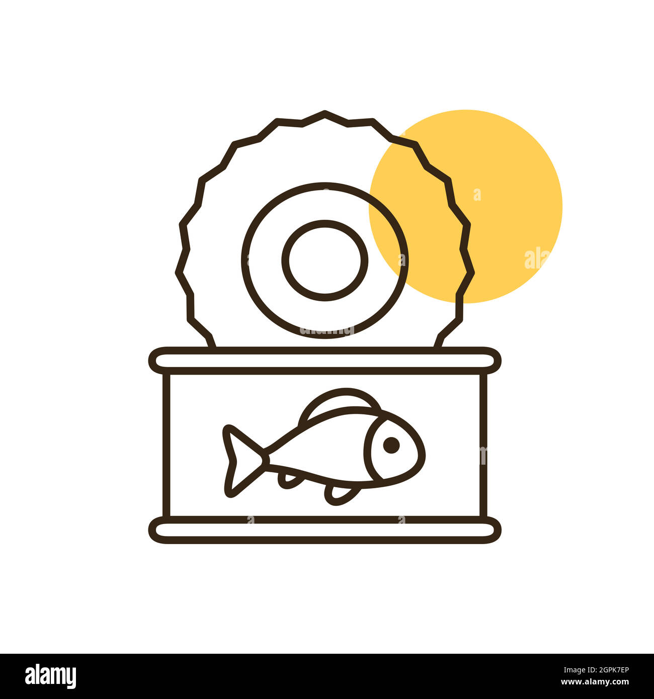 Fish preserves vector flat icon. Farm animal sign Stock Vector Image ...