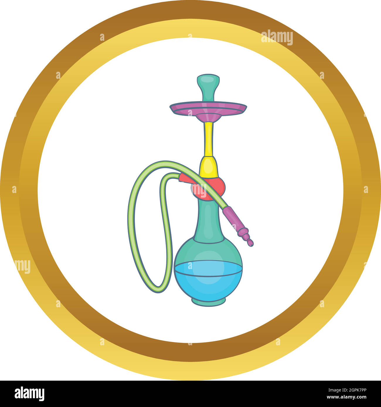 Colorful smoke hookah vector icon Stock Vector Image & Art Alamy