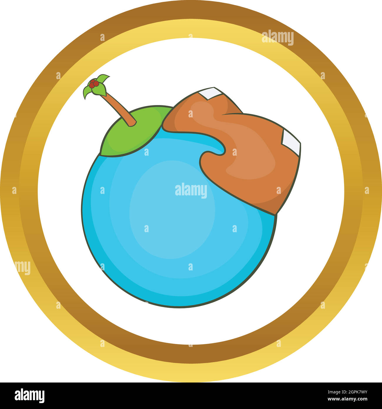 Globe with american continent vector icon Stock Vector