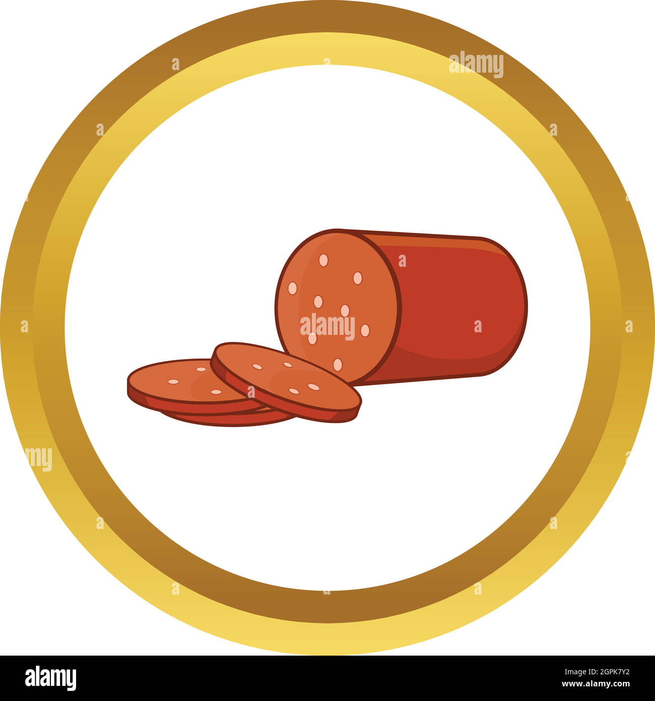 Salami vector icon Stock Vector Image & Art - Alamy