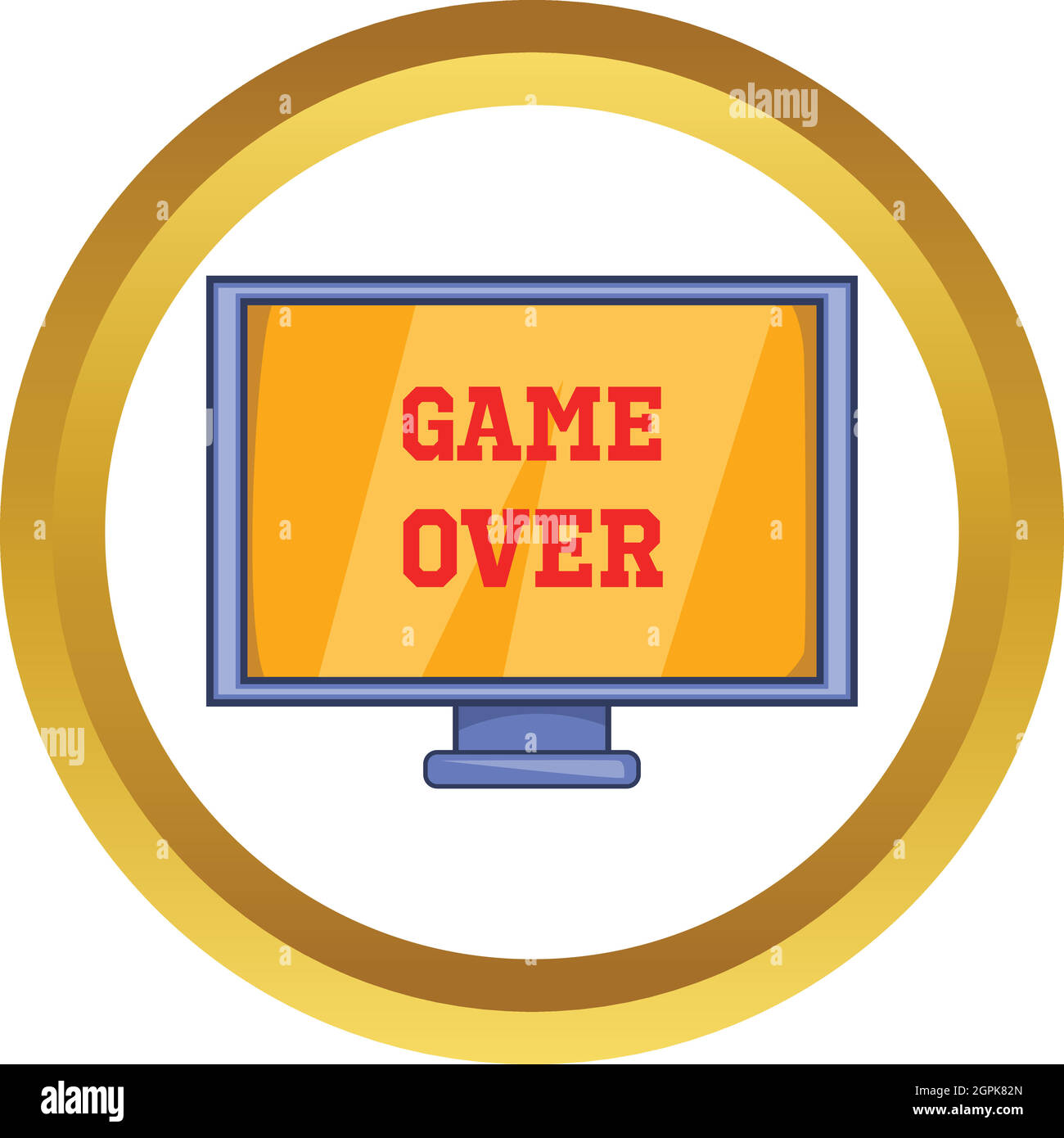 Game over screen vector icon Stock Vector