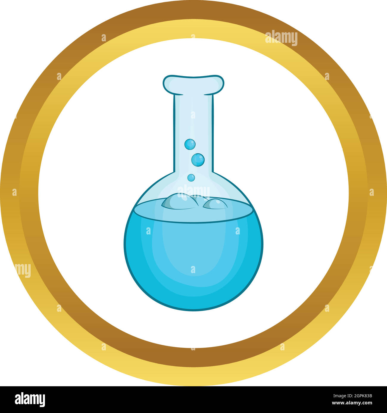 Chemical laboratory flask vector icon Stock Vector