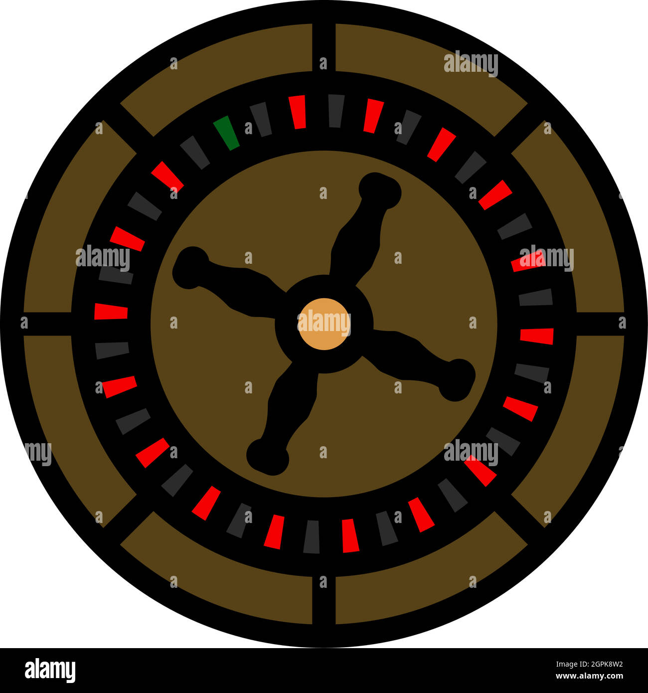 Roulette Wheel Icon Stock Vector